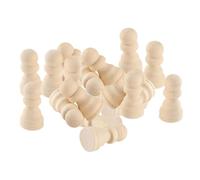 QOKLIYUI 20 piezas grandes de ajedrez de Para madera para el desarrollo estrategias y la socialización. Piezas ajedrez Para madera para la escuela.