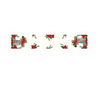 QOKLIYUI de navideño de fácil Cuidado y Elegancia Festiva para una Cena Alegre. de navideño de Elegancia Festiva Presenta un patrón de Vibrante, B04