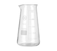 QOKLIYUI Jarra medidora de café de vidrio cónica que controla la proporción café en bebidas frías o calientes, mejorando así la capacidad mezclar crema y espuma en cocina, Claro, 500 ml