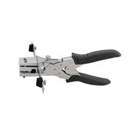 QOKLIYUI Perforadora ovalada de 3 x 13 mm, ideal para etiquetas de equipaje, credenciales y otros usos artesanales. Con ranura para perforadora resistente y fácil usar. Porta credencial.