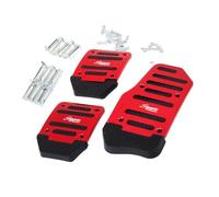 QOKLIYUI Reducción de la Fatiga al Conducir. Pedales manuales para Coche. Fácil instalación. Compatible con la mayoría de Coches MT. Cubierta roja y Negra para Pedal Freno/Embrague. Aprox. 8,8 x 6,5