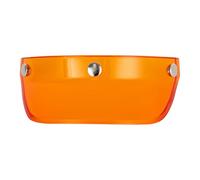 QOKLIYUI Reemplazo de Visera para Casco de Motocicleta Retro, Estilo Vintage, versátil, Parasol, Protector Solar, Cubierta Protectora, Protector contra el Viento, Naranja, 18 x 7.5 cm