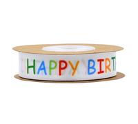 QOKLIYUI Rollo de Cinta de Feliz cumpleaños con Texto Colores Que Hace Que Cada celebración cumpleaños Sea Especial. Manualidades Bricolaje. Adornos Cinta para Invitaciones. Suministros para