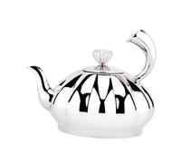 QOKLIYUI Tetera funcional de acero inoxidable de 300 ml con asa, infusor metal premium, capacidad para 300 ml leche, jarra café, tetera familiar para diario.