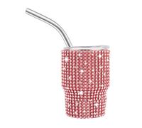 QOKLIYUI Vaso térmico de acero inoxidable brillante: dile adiós a las quemaduras en las manos y disfruta de tu bebida con seguridad. Vaso térmico resistente, rojo