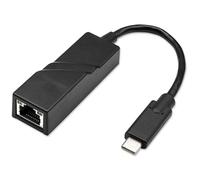 Qoltec 50378 Adaptador de Cable USB 3.1 Type C RJ-45 Negro