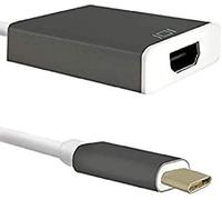 Qoltec 50427 USB 3.1 Tipo C a HDMI a Adaptador Negro/Blanco