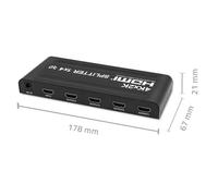 Qoltec 51798 divisor hdmi activo 4 x hdmi 4k x 2k - 3,4 gbps