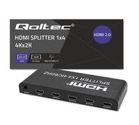 Qoltec 51799 divisor hdmi activo 4 x hdmi 4k x 2k - 6gb/s - 60hz