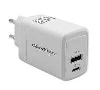 Qoltec 51825 chargeur gan 45 w - 5-20 v - 1,5-3 a - 1 port usb-c pd -