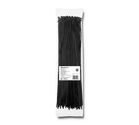 Qoltec 52212 Abrazadera de cables Ladder Cable tie Nylon Negro 100 pieza(s) - Abrazaderas de cables (Ladder Cable tie, Nylon, Negro, CE, 40 cm, 4,8 mm)