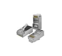 Qoltec Conector modular RJ45 CAT5e FTP chapado en oro 54554