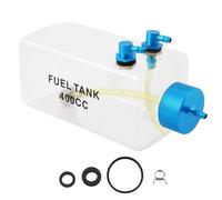 Qomcsrl Depósito de Combustible Gasolina Botella de Plástico Transparente 400CC CNC para Avión RC Gas y Nitro