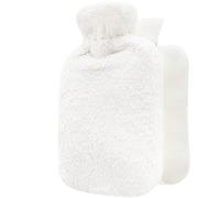 Qomfor Bolsa De Agua Caliente Con Funda Para El Alivio Del Dolor De Espalda, Cuello, Hombros Y Para Noches Acogedoras - Morado, Capacidad De 1.8L - Blanco