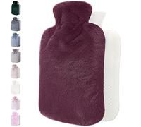 Qomfor Bolsa De Agua Caliente Con Funda Para El Alivio Del Dolor De Espalda, Cuello, Hombros Y Para Noches Acogedoras - Morado, Capacidad De 1.8L - Ciruela