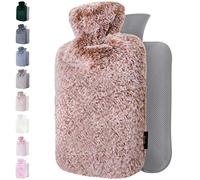 Qomfor Bolsa De Agua Caliente Con Funda Para El Alivio Del Dolor De Espalda, Cuello, Hombros Y Para Noches Acogedoras - Morado, Capacidad De 1.8L - Marrón oscuro