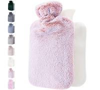 Qomfor Bolsa De Agua Caliente Con Funda Para El Alivio Del Dolor De Espalda, Cuello, Hombros Y Para Noches Acogedoras - Morado, Capacidad De 1.8L - Rosa