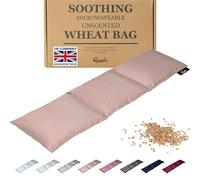 Qomfor - Bolsa de semillas calentable en microondas - Rosa - Bolsa de trigo para microondas/almohada calentadora con diseño de 3 cámaras - Bolsa calentadora para cuello y hombros