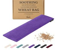 Qomfor - Bolsa de semillas térmica para microondas - Morada - Bolsa de trigo para microondas con aroma a lavanda/Almohada térmica - Bolsa térmica para cuello y hombros