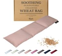 Qomfor Saco térmico de semillas - Bolsa de Semillas Grande para Microondas - Bolsa Cervical de Semillas y con Funda de Algodón para el Alivio del Dolor de Cuello, Hombros y Espalda (Rosa)