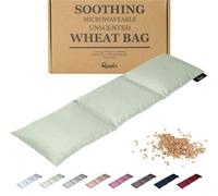 Qomfor Saco térmico de semillas - Bolsa de Semillas Grande para Microondas - Bolsa Cervical de Semillas y con Funda de Algodón para el Alivio del Dolor de Cuello, Hombros y Espalda (verde claro)