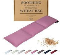 Qomfor Saco térmico de semillas - Bolsa de Semillas Grande para Microondas - Bolsa Cervical de Semillas y con Funda de Algodón para el Alivio del Dolor de Cuello, Hombros y Espaldaa (púrpura)