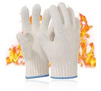 QOMJUFA 1 Pares Guantes Barbacoa, Guantes para Horno Resistentes al Calor hasta 800℃ / 1472℉ para Cocina, Parrilla, Hornear, Microondas