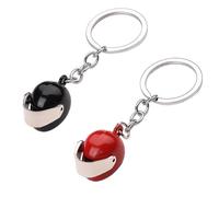 QOMJUFA 2 Piezas del Llavero del Casco, Colgante del Metal Creativo, Mini Llavero del Casco 3D, Accesorios de La Decoración de La Llave del Coche, Regalos para Hombres y Mujeres