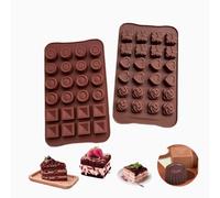 QOMJUFA 2PCS Moldes Reposteria, Molde Silicona, Moldes de Silicona para Chocolate, Moldes de Caramelo de Chocolate 3D, Molde de Silicona