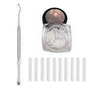 QOMJUFA Juego de correctores para uñas encarnadas, 50 tiras alisadoras de uñas sin dolor con elevador de uñas: kit de herramientas para uñas encarnadas de fácil uso