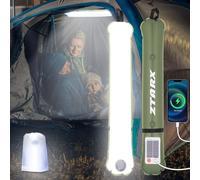 Qoolife LED Lámpara Camping Recargable, 2000mAh Linterna de Plegable Inflables Solar Camping de Energía con 2 Métodos de Carga (Solar / USB) y 4 Modos de Iluminación para Acampar, Caminar, Pesca 60CM