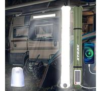 Qoolife LED Lámpara Camping Recargable, 4000mAh Linterna de Plegable Inflables Solar Camping de Energía con 2 Métodos de Carga (Solar / USB) y 4 Modos de Iluminación para Acampar, Caminar, Pesca 85CM