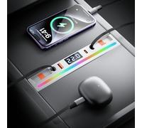 Qoope 2 concentradores USB tipo C para Tesla 2025 2024 Modelo 3 / Y, accesorios de 65 W, cargador de teléfono súper rápido, estación de acoplamiento retráctil multipuerto para consola central