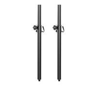 Qoope Soporte de poste de altavoz para subwoofer M20, altura ajustable, con rosca M20 y adaptador de 35 mm, capacidad de carga de 132 libras