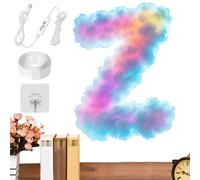 Qooplu DIY Thundercloud - Luz LED multicolor con ritmo de música, 3D, kit de luces de nube grande con alimentación USB, nubes de trueno, luces nocturnas para dormitorio