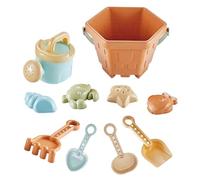 Qooplu Juguetes de para niños | con Cubo, Pala, 10 Piezas - Juguete de Castillo arenoso para niños y niñas,para Patio Trasero, Playa, Piscina, Orilla Lago, ribera río, jardín, y niñas Desde 3