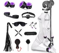 Qoosea 11pcs SM Bondage Kit Juguetes Sexuales Máscara Esposas para Parejas