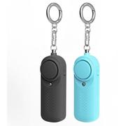 Qoosea 2 Alarmas Personales Femenina Safesound Personal 130DB Alarma de Seguridad con Luz LED Aprobada por la Policía Llavero Alarma para Niños, Mujeres y Estudiantes Mayores