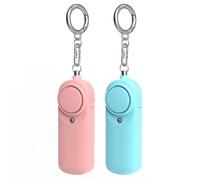 Qoosea 2 Alarmas Personales Femenina Safesound Personal 130DB Alarma de Seguridad con Luz LED Aprobada por la Policía Llavero Alarma para Niños, Mujeres y Estudiantes Mayores