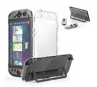 Qoosea Case Compatible with 2025 Nintendo Switch 2 Console, Detachable Protective PC Cover Shell for Switch 2 Shockproof Anti-Scratch -Transparent