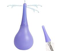Qoosea Ducha Anal con Bulbo Enema Conexión de Tubo de Ducha Anti Reflujo para Hombres Mujeres Silicona 300ML Duchas Vaginales Limpiadoras Portátil para el Estreñimiento(morado)