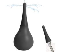 Qoosea Ducha Anal con Bulbo Enema Conexión de Tubo de Ducha Anti Reflujo para Hombres Mujeres Silicona 300ML Duchas Vaginales Limpiadoras Portátil para el Estreñimiento(negro)