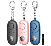 Qoosea Llavero Alarma Personal 135dB con Luz Estroboscópica para Mujeres, Niños, Estudiantes, Ancianos - Alerta de Seguridad, Autodefensa de Emergencia, Carrera Nocturna, Senderismo