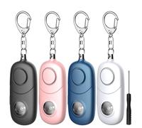 Qoosea Llavero Alarma Personal 135dB con Luz Estroboscópica para Mujeres, Niños, Estudiantes, Ancianos - Alerta de Seguridad, Autodefensa de Emergencia, Carrera Nocturna, Senderismo
