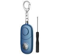Qoosea Llavero Alarma Personal 135dB con Luz Estroboscópica para Mujeres, Niños, Estudiantes, Ancianos - Alerta de Seguridad, Autodefensa de Emergencia, Carrera Nocturna, Senderismo(Azul)