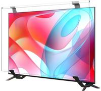 Qoosea Protector de Pantalla para TV de 55 Pulgadas - HD Claro, Panel Acrílico Protector para Pantallas de TV con Soporte de Un Punto o Dos Puntos, TV de Pared y Monitores de Ordenador