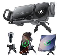 Qoosea Qi 15W Cargador Inalámbrico Coche, Bloqueo Automático Rápida Wireless Car Charger Soporte Rotación de 90°Sujeta Movil Coche Compatible con Galaxy Z Fold 6/5/4/3/2 Z Flip 6/5/4/3 iPhone Xiaomi