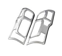 QOPUYNH Parrilla lámpara antiniebla Cubierta luz Trasera cromada ABS Negro, embellecedor lámparas para NV350 para Urvan para Caravana E26 2016 2017 2018 capó lámpara Trasera Coche(Chrome)