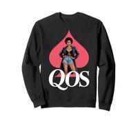 QOS Negro Mujeres Reina De Espadas Sexy QOS Sudadera