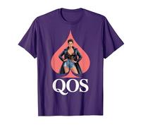 QOS Reina De Espadas Sexy QOS Camiseta, Hombre, Morado, 3XL